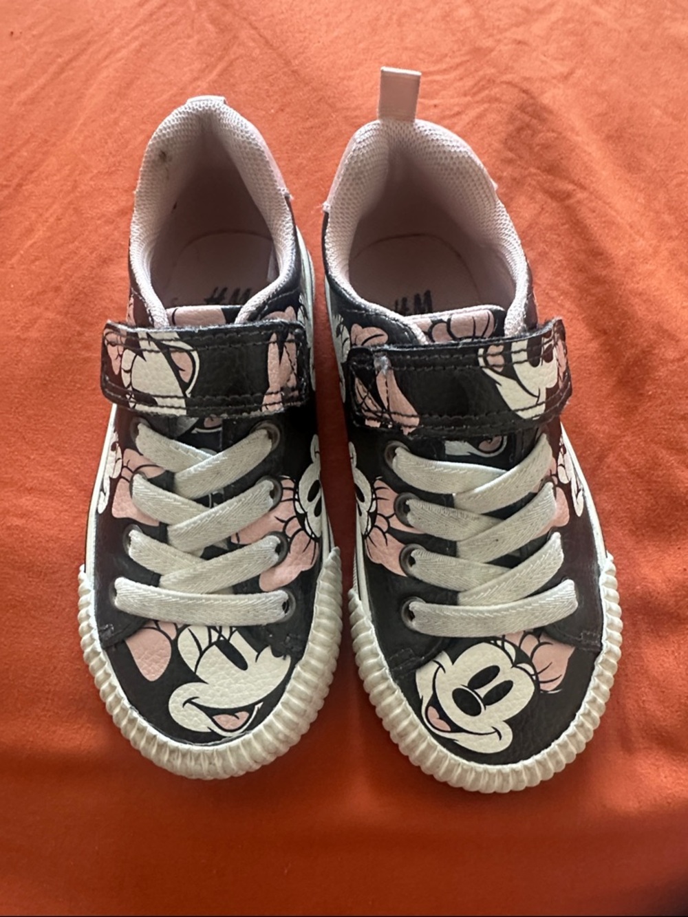 H&M Kids Black and Pink Minnie Mouse High-Top Sneakers